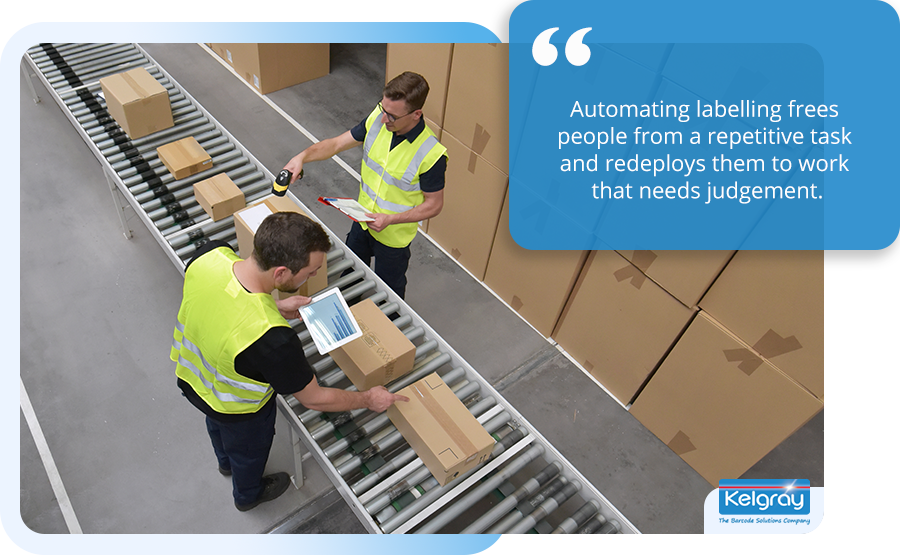 Automating labelling frees people from a repetitive task and redeploys them to work that needs judgement
