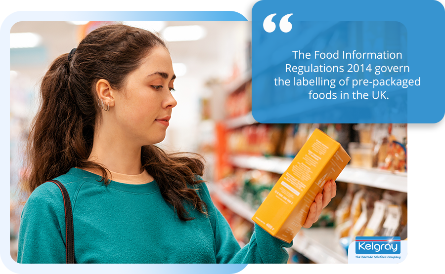 The Food Information Regulations 2014 govern the labelling of pre-packaged foods in the UK